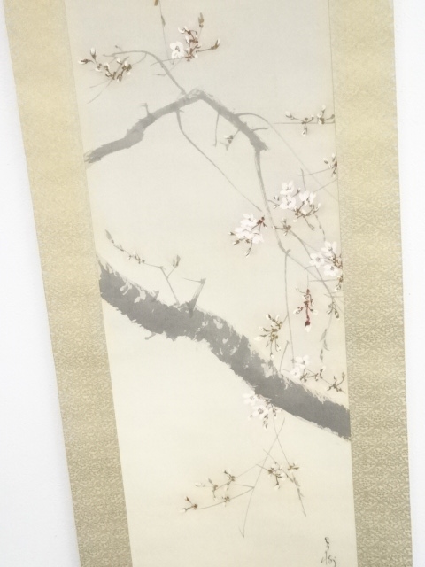 道具 ] - 道具 今井景樹筆 桜 肉筆絹本掛軸（保護箱）□z | ネット